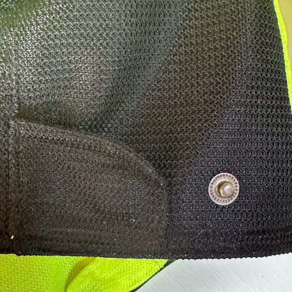 First Gear Mesh Motorcycle Jacket Medium Neon Yellow Armor Elbow Shoulder Back - Picture 11 of 16